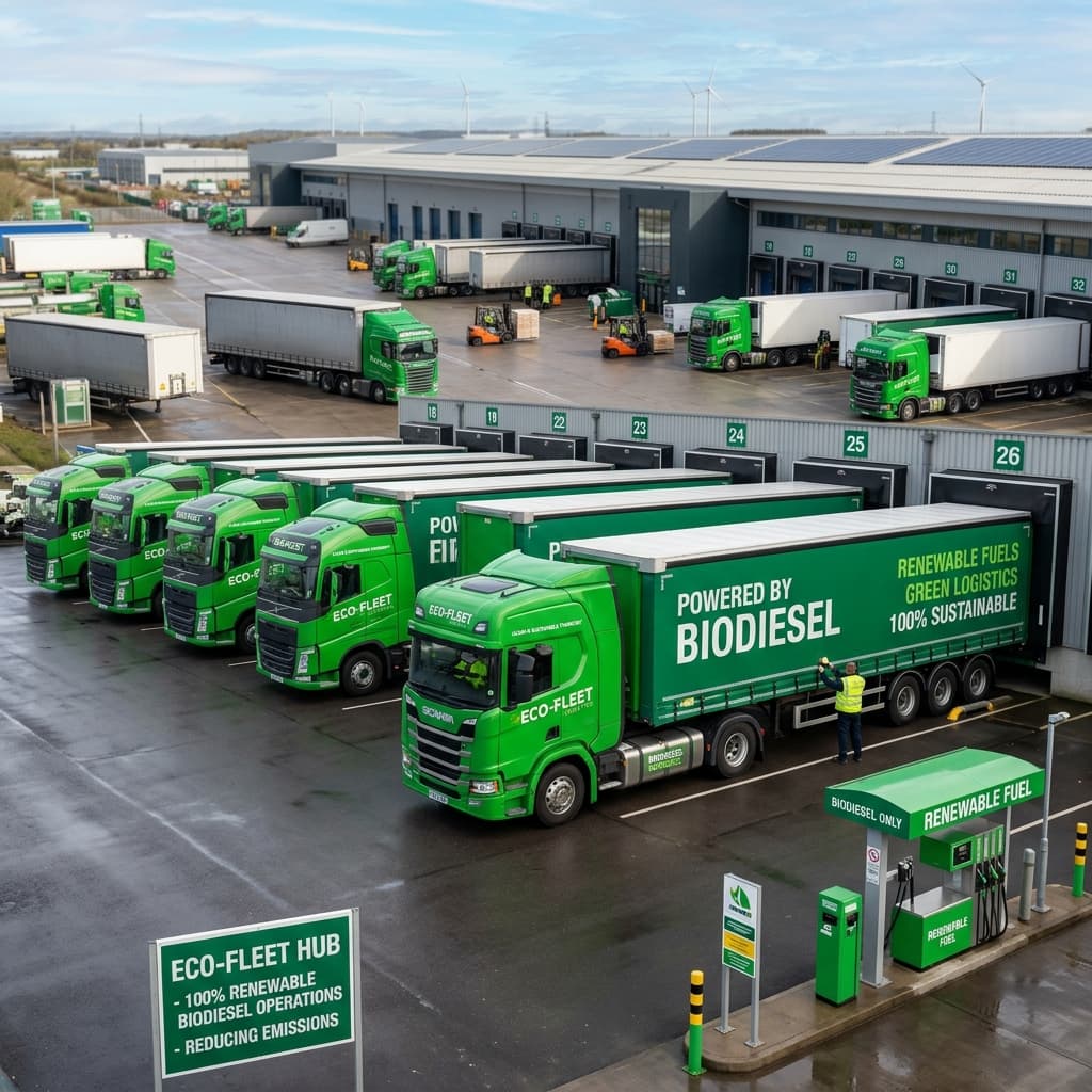 Road fleet transport for feedstock delivery